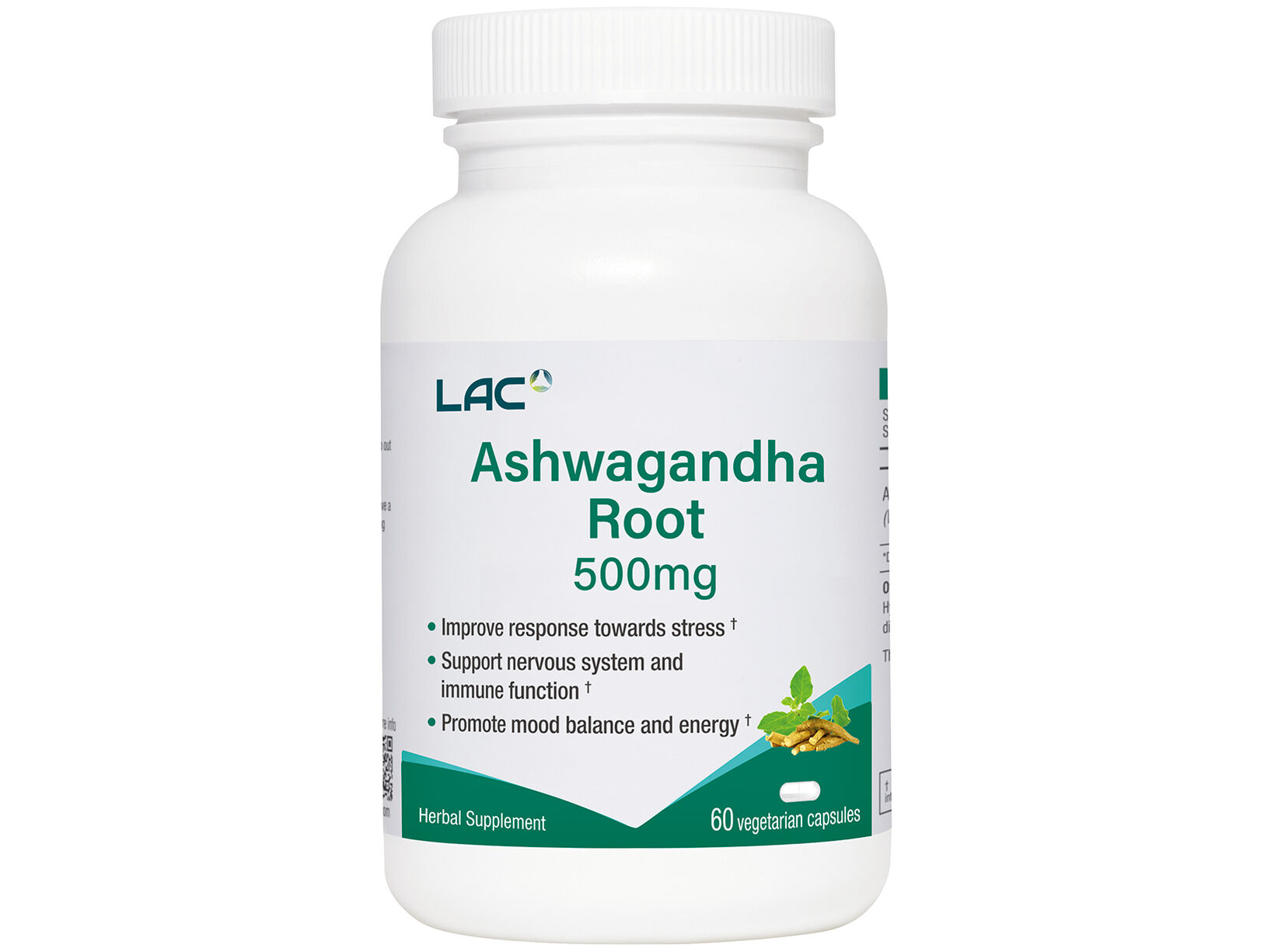 LAC Ashwagandha-ын үндэсний хандмал 500 мг — 60 капсул